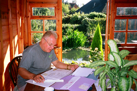 Robert once again hard at work